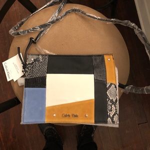 NWT Calvin Klein leather bag. Still in plastic